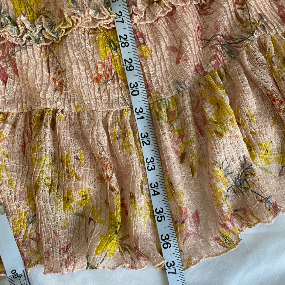 Tularosa Floral Long Sleeve Dress - Pink and Yellow - Picture 13 of 13